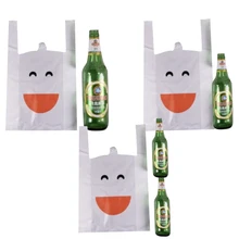 1000 шт/партия пищевой прозрачный белый PE пластиковый Хозяйственный Мешок/жилетные пакеты для розничной торговли/супермаркет Розничные сумки