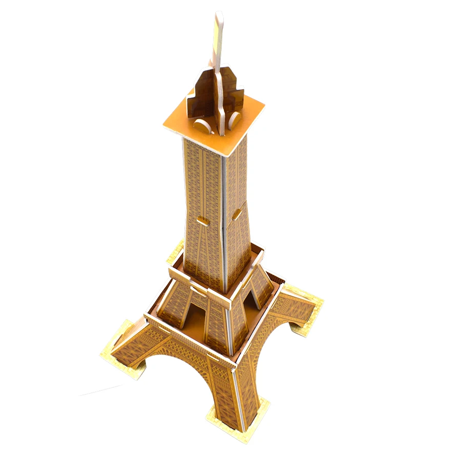 Картонные 3D строительные игрушки-головоломки для детей Эйфелева башня мир аттракционы DIY сборка бумажная модель наборы игрушка детский подарок