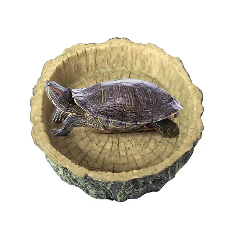 Кормушка Для черепахи подача воды пищи миска Смола амфибий рептилий Скорпион рептилий миска для еды аквариум орнамент аксессуары