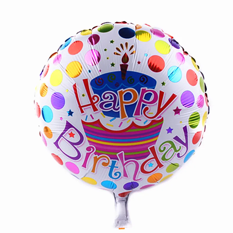 

TSZWJ A-012 New hot 18 inches happy birthday cartoon children's toys wholesale party decoration aluminum balloons, self-sealing