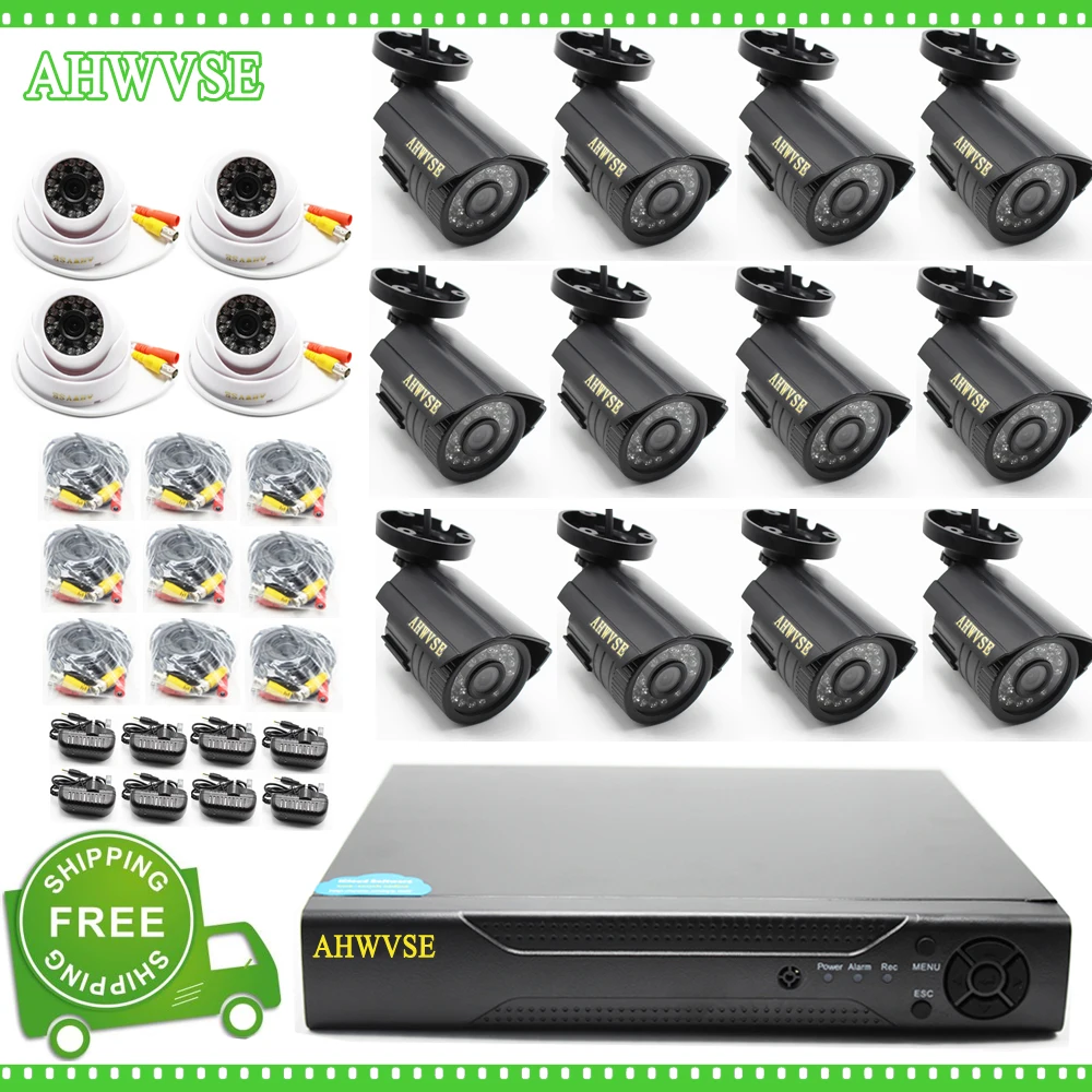

Free Shipping Home Security CCTV System 16 Channel AHD 1080P Camera 2MP Video Surveillance 16CH