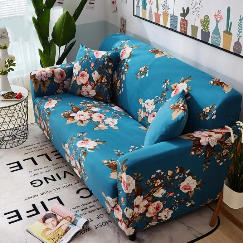 

Europe style Sofa Cover Polyester flowers Slipcover Seat Couch Cover 1/2/3/4-seater sofa Cover Protector Non-slip Sofa Cover