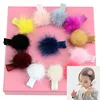 Girls Hairpins with Small Lovely Soft Fur Pompom Mini Ball Gripper Hairball Pom Hairclips Children Hair Clip Hair Accessories ► Photo 1/6