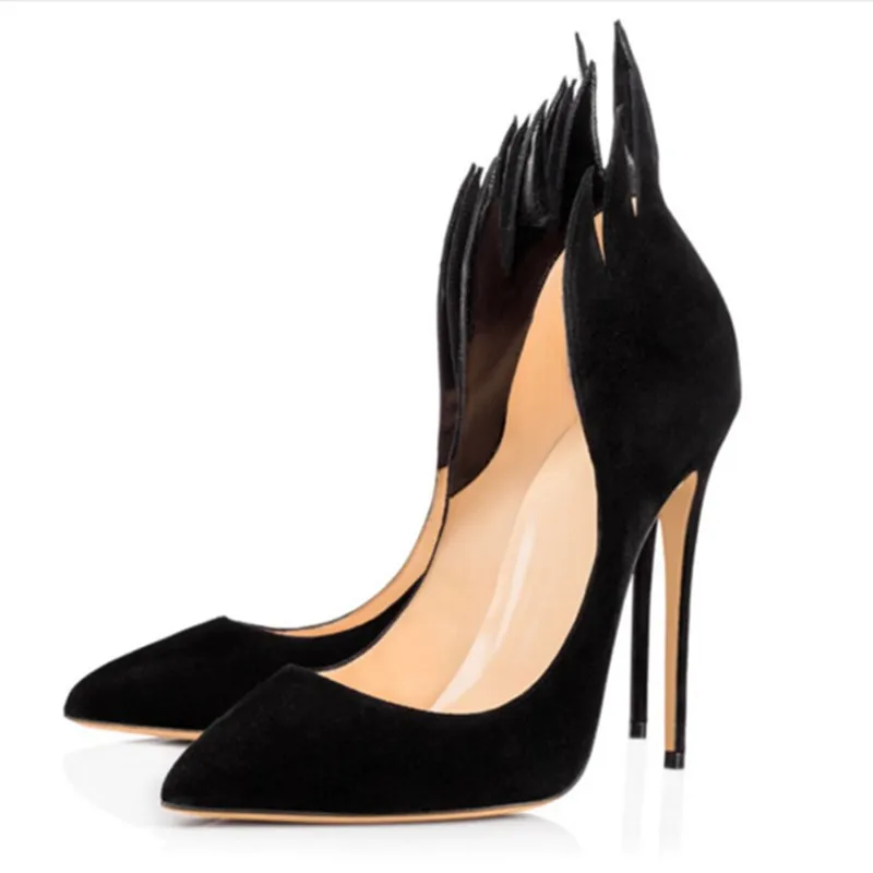 MStacchi Spring Red Fire Design Fashion Woman Pumps Flock Shallow Pointed Toe 12cm Super High Heels Shoes Wedding Party Women MStacchi Spring Red Fire Design Fashion Woman Pumps Flock Shallow Pointed Toe 12cm Super High Heels Shoes Wedding Party Women