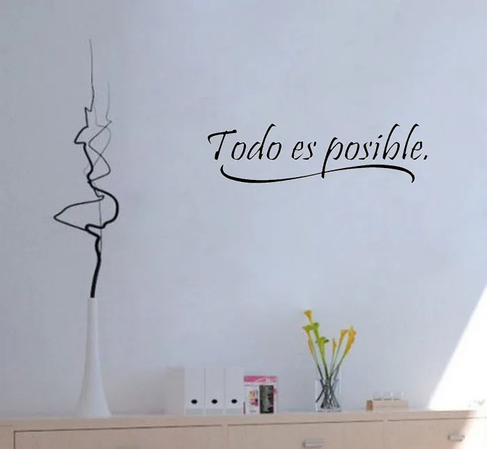 Spanish Wall Stickers Words Todoy Es Possible Espanol Wall Decals For Kids Rooms DIY Home
