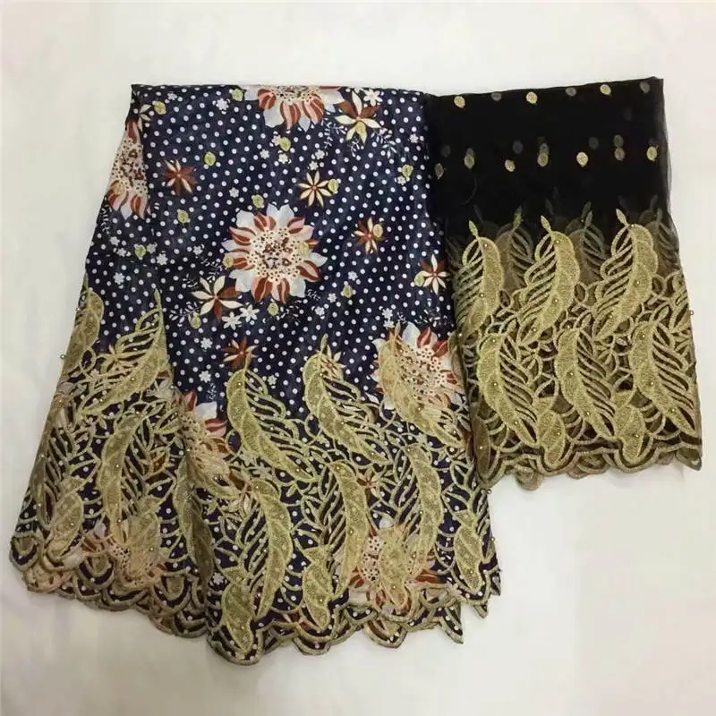 

DF!African Lace Bazin Riche Fabric 2019 Top Quality Bazin Riche Getzner Brocade 5 Yards + 2 Yards Newest Embroidery ! J31226