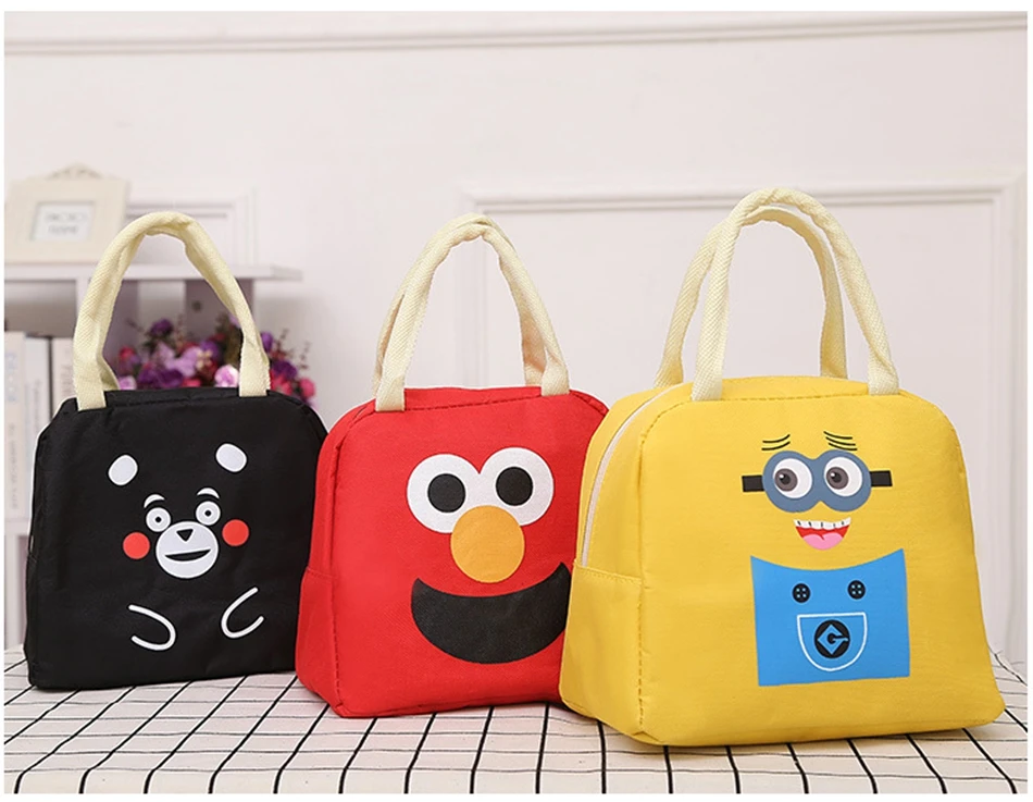 Cartoon Animal Lunch Bag Portable Insulated Cooler Bags Thermal Food Picnic Lunchbox Women Kids Lancheira Lunch Box Tote