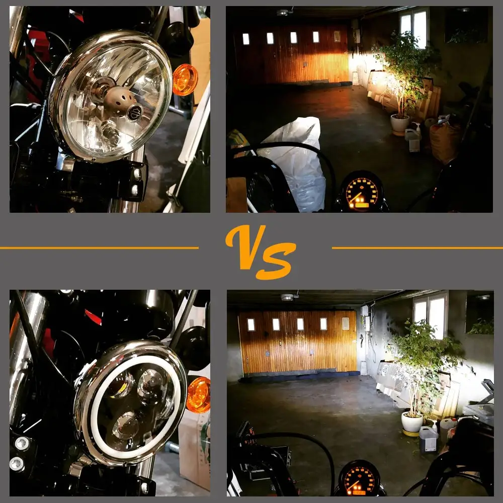 5 75 Ангел глаз DRL фара мотоцикла для Harley Sportsters XG XR VRSCD Dyna проектор светодиодный