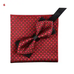 Мужской Жаккардовый тканый галстук-бабочка, галстук-бабочка карман квадратный носовой платок костюм с платком, набор FDC99