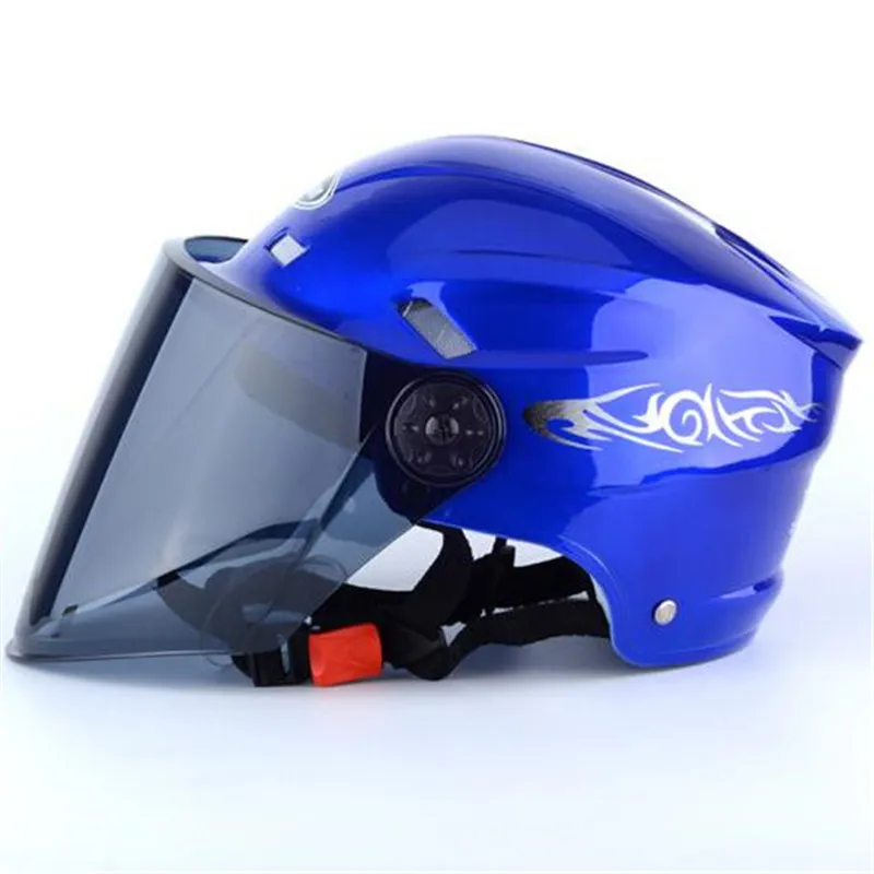 

New summer motorcycle helmets electric bicycle scooter helmet sunscreen anti UV Motos helmet casco Capacete blue color