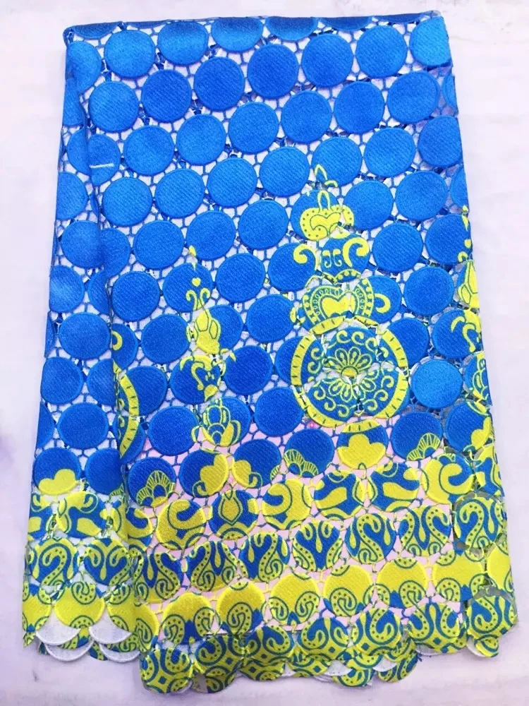 

Hot selling products Latest High Quality nigeria cord lace fabric embroidered african guipure lace for wedding party J20Y