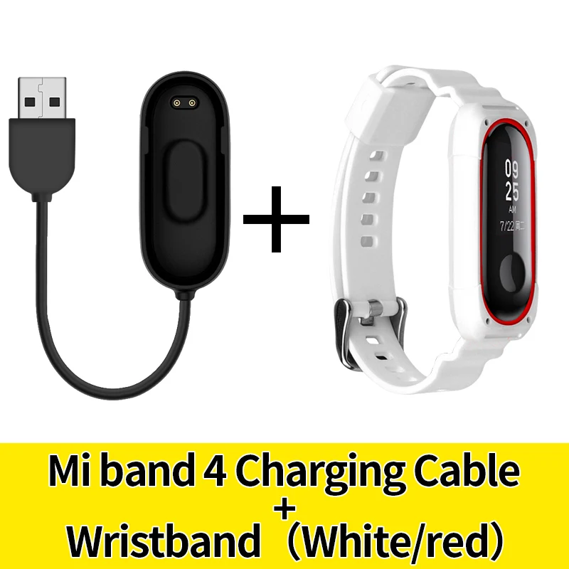 Ремешок на запястье для xiaomi band 4 силиконовый ремешок mi band 4 NFC usb зарядный кабель для mi Band 4 сменный Шнур зарядное устройство аксессуары - Цвет: 2370