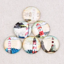 Onwear mix do vintage casa de luz foto rodada de vidro cabochão 30 25 20mm mm mm diy pingente resultados para jóias fazendo