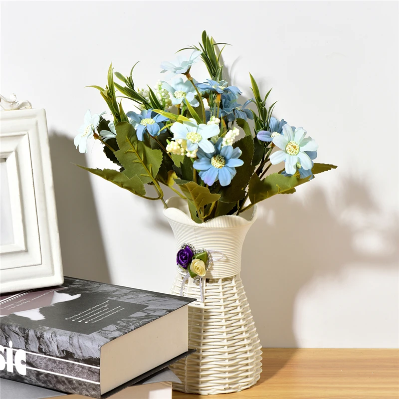 6 вилки/комплект Маргаритка из шелка Свадебный букет цветы Перейти Орхидея искусственные Хризантемы цветы для дома Свадебные украшения