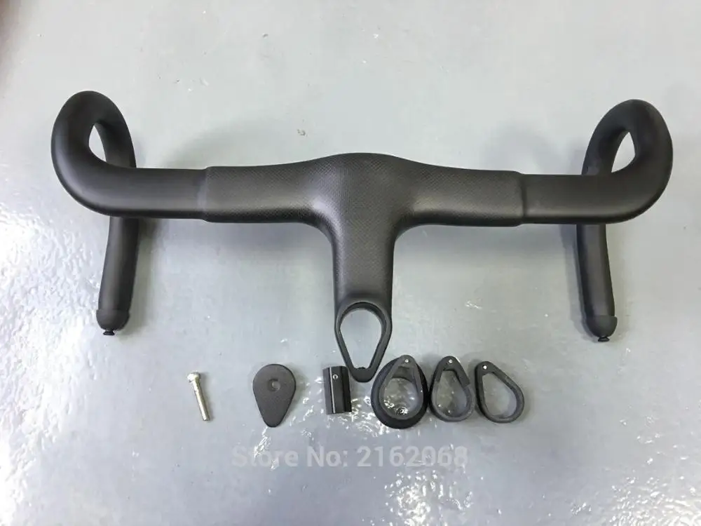 2018 Newest Racing Road Bike Matt 1K Full Carbon Fibre Bicycle Handlebar And Stem Integrated With