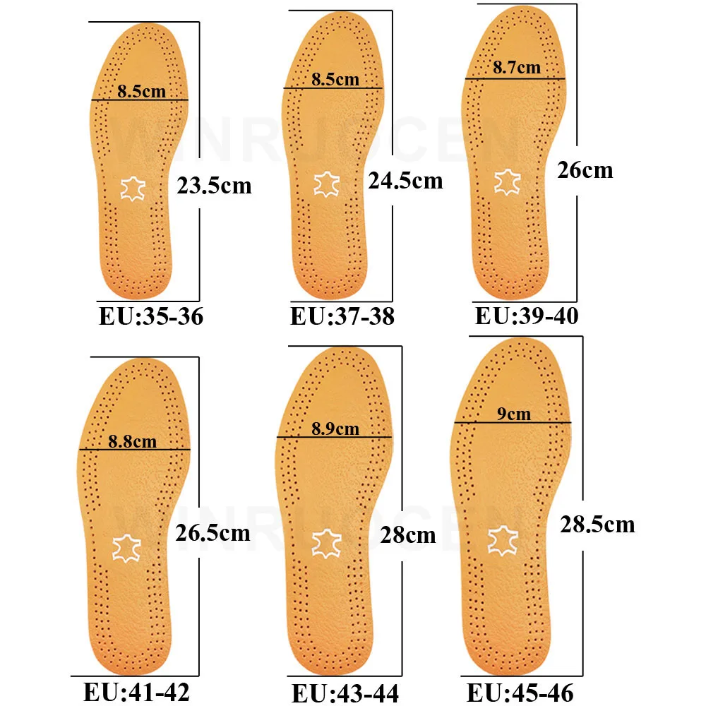 Ultra Thin Breathable Deodorant Leather Insoles Pigskin Instantly Absorb Sweat Replacement Inner Soles Shoes Insole Pads