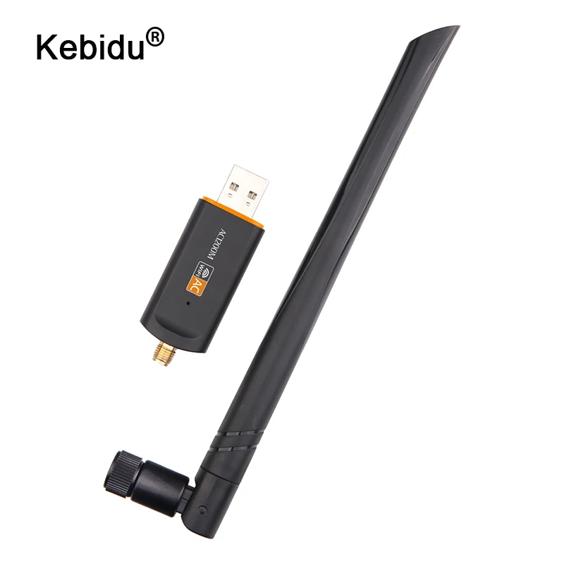 Сетевая карта kebidu Двухдиапазонная 1200 Мбит/с USB 3,0 беспроводной Wifi адаптер с антенной для настольного ноутбука стандарта 802.11ac