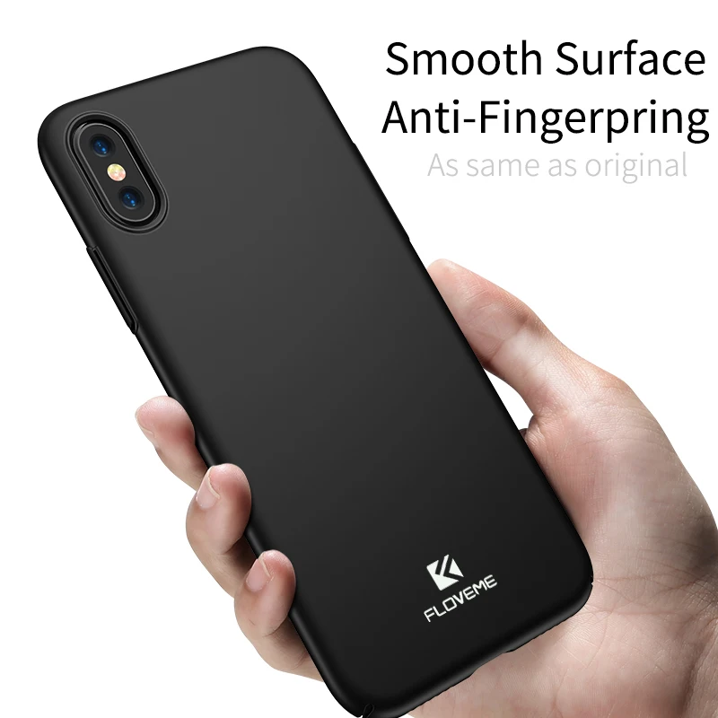 FLOVEME Soft Hard Back Case For iPhone X 6 6S 7 8 Plus Luxury Super Smooth Cover Phone Cases Accessories Funda |