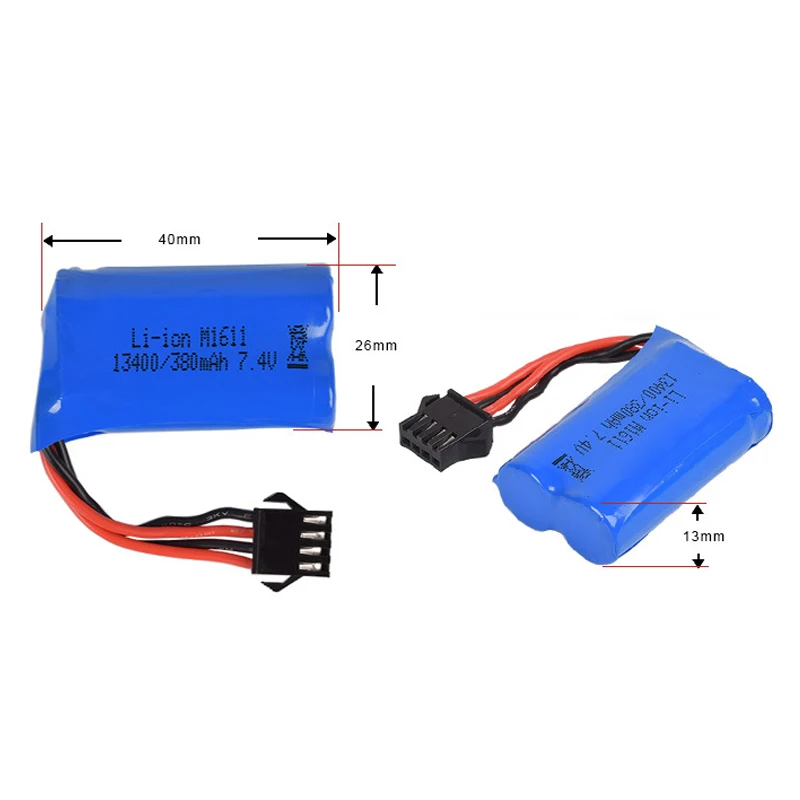 7,4 v(3.7vx2) 600mAh 380mah 15C 523450 13400 литий-ионный аккумулятор E561 и RC игрушки SM-4P батарея