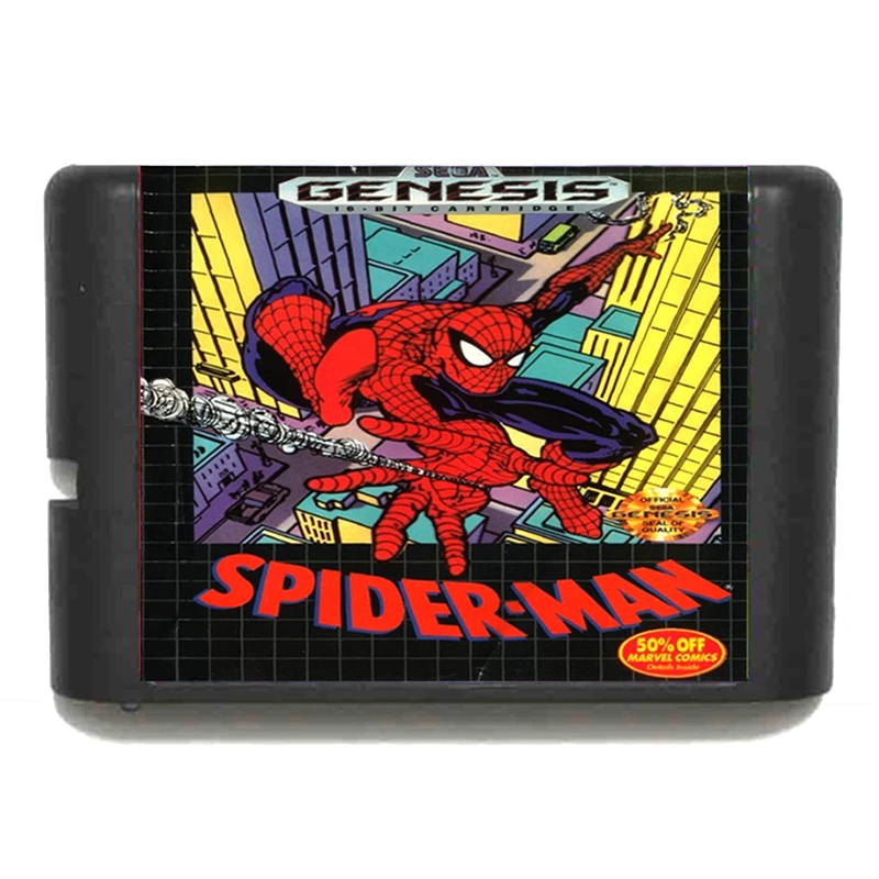 

Spider Man for 16 bit Sega MD Game Card for Mega Drive for Genesis US PAL Version Video Game Console