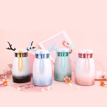 

MICCK stainless steel Elk water bottle portable vacuum flasks Thermos insulation For Christmas Eco-friendly fashion coffee mug