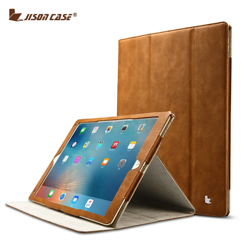 Prix pour Jisoncase pour ipad pro 12.9 case pu en cuir de luxe tablet couverture pour ipad pro mode casual affaires pliant folio fonction Prix pour Jisoncase pour ipad pro 12.9 case pu en cuir de luxe tablet couverture pour ipad pro mode casual affaires pliant folio fonction