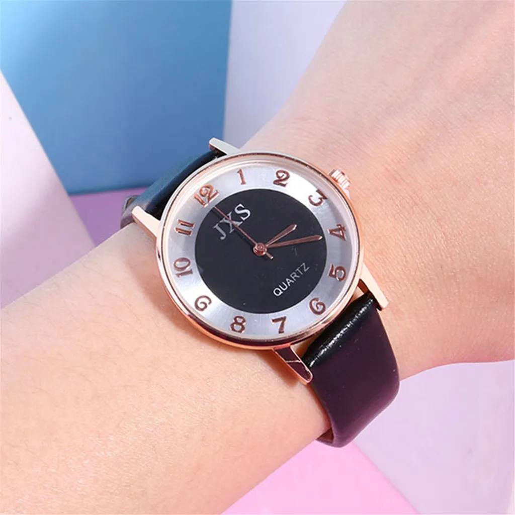 

Women Fashion Luxury Leisure Set Auger Leather Steel Quartz Watch relogio feminino luxury watch women dress bracelet men