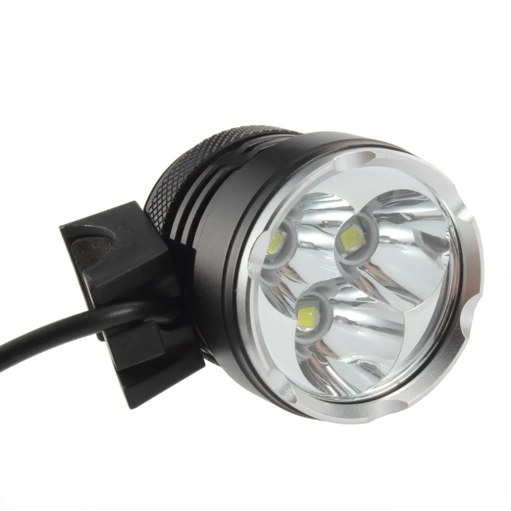 

8.4V Waterproof Outdoor Bicycle Light Flashlight Head Light 3 Bulb T6 LED