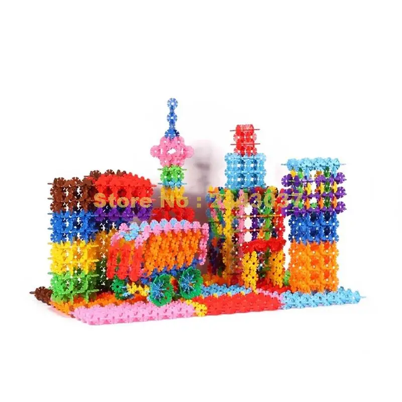 

100pcs 3cm snow snowflake building blocks diy classic early educational learning children kids Toy