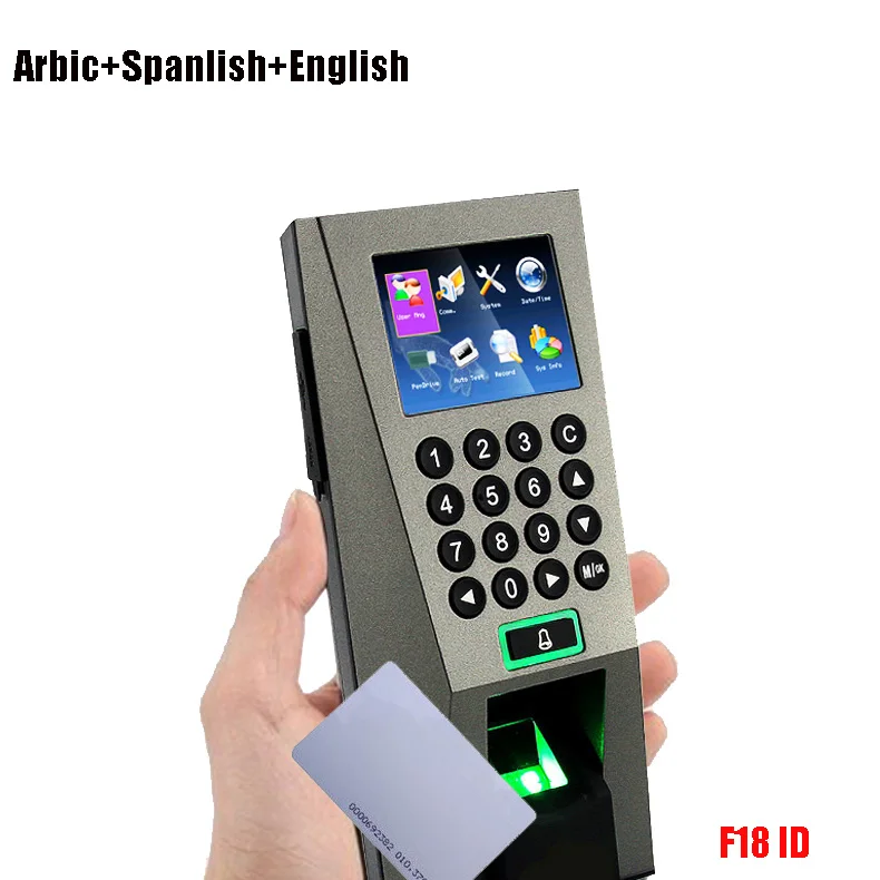 TCP/IP 125 кГц карта RIFD и терминал контроля доступа по отпечаткам пальцев с ZK F18