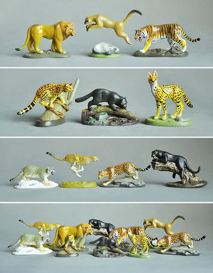 1281 6 De Réductionfigure Modèle En Voie De Disparition Félin Chat Animal 9 Piècesensemble In Jeux Daction Et Figurines From Jeux Et Loisirs On