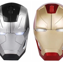 Для косплея Железного человека мышь Беспроводная игровая мышь Мстители: Бесконечность война мышь набор подарок Оригинальная фигурка Led освещение Прямая поставка
