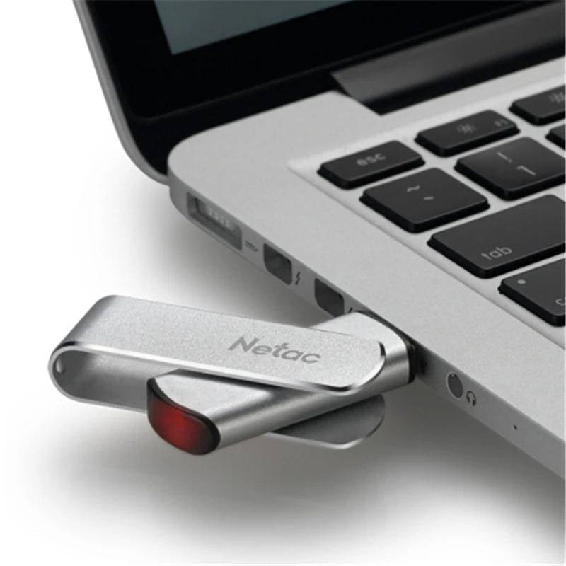 Netac rotary USB Flash Drive 16G Pendrive 32GB 64GB swivel Pen Drive 128GB USB 3.0 Memory Stick Drive Flash Metal Storage Device