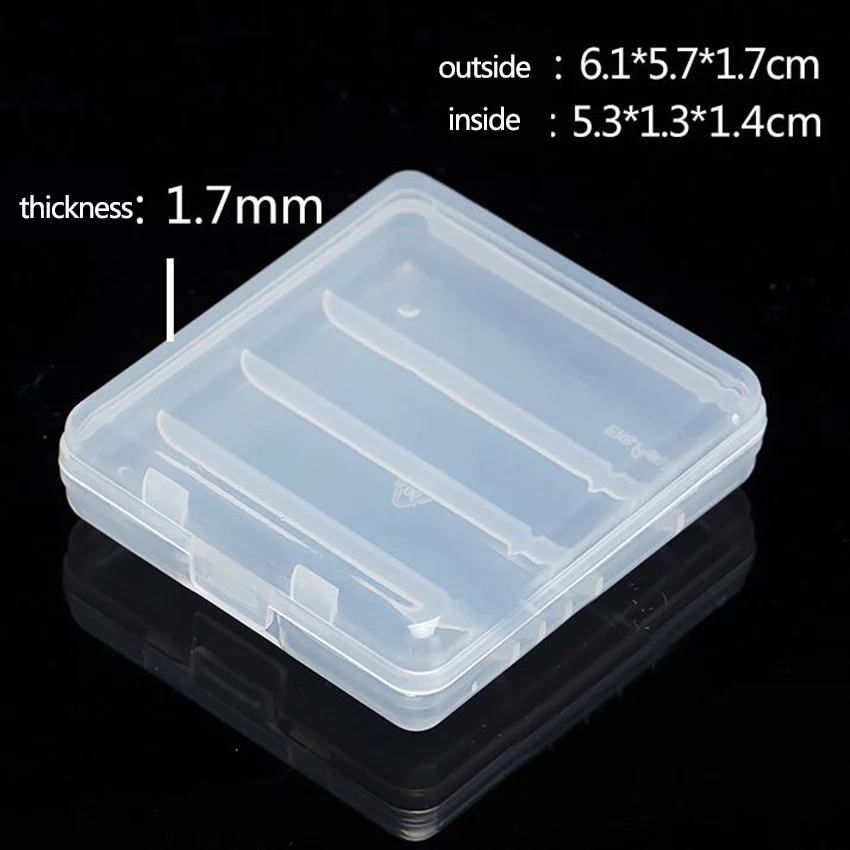 Шт. 1 шт. прозрачный пластик Батарея Чехол Держатель коробочка для хранения Контейнер для 4 узла перезаряжаемые AA и AAA батареи
