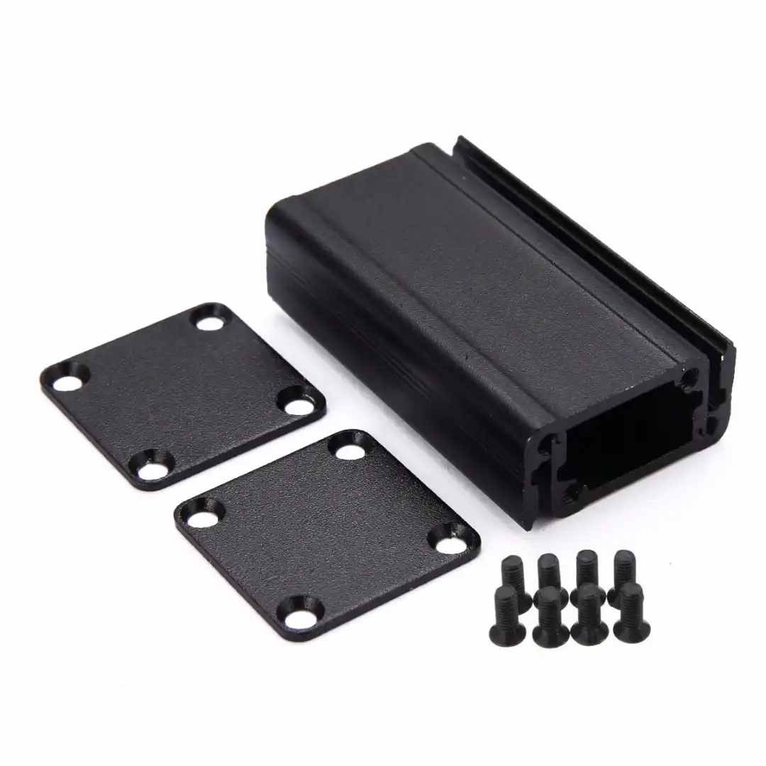 Extruded PCB Aluminum Box Black Enclosure Electronic Project Case DIY 50*25*25mm
