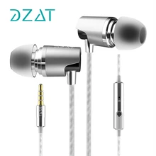 DZAT DR-20, стерео наушники, металлические наушники, супер бас, наушники HiFi, наушники с микрофоном для iphone