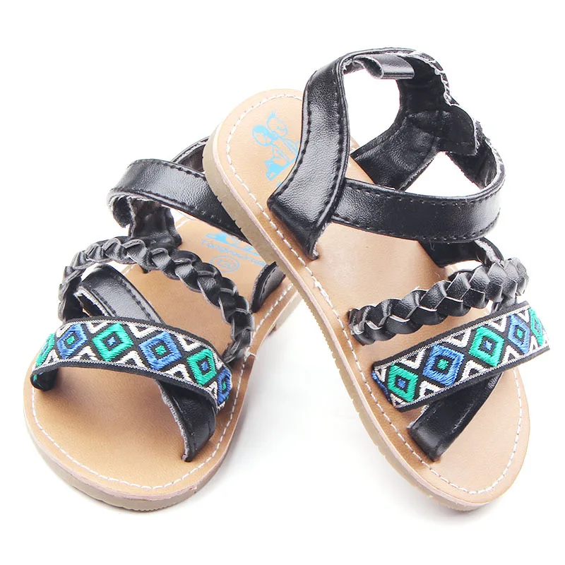 0 12M baby girl sandals pu upper hard sole newborn infant sandals