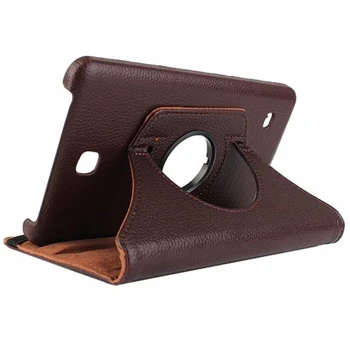 

Cases For Samsung Galaxy Tab 4 Tablet SM-T230 SM-T231 360 degree Rotation Housing (coffee)