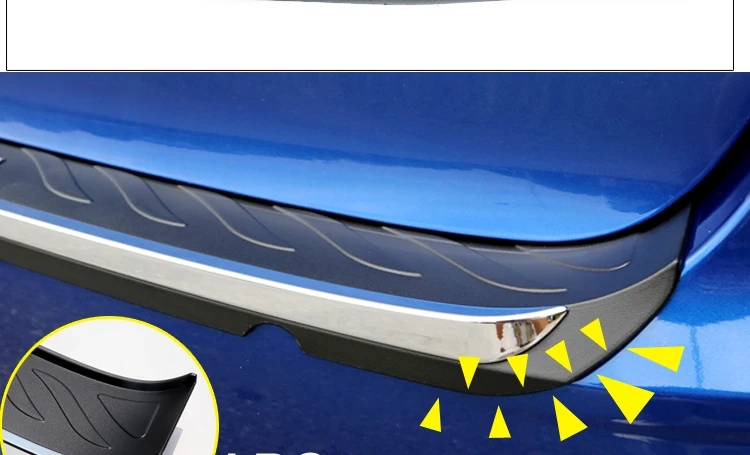 Для HONDA FIT JAZZ 2014 2018 нержавеющая сталь наружный корпус задний багажник бампер