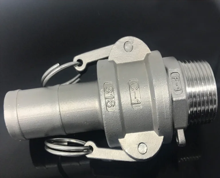 

Quick connect hose Tail Barb 304 Stianless Steel Type C+F Socket Camlock Fitting Cam and Groove Coupler outside the wire joint