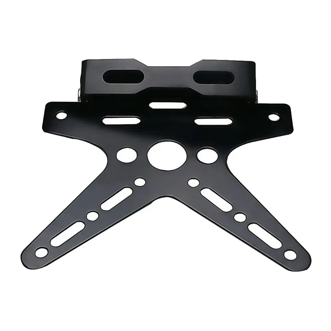 New Black Motorcycle Adjustable License Plate Holder Mount Tail Rear