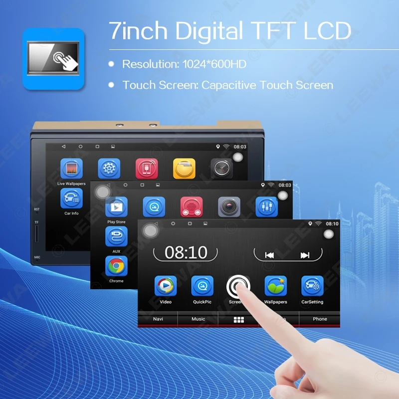 

Newest 2 Din Android 6.0 Car Multimedia Player 7inch Touch Screen Radio Wifi Bluetooth Gps Stereo