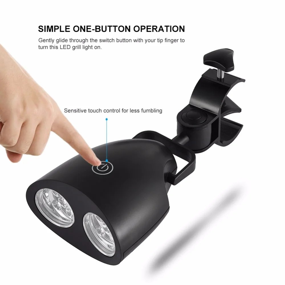 Новое обновление сенсорный выключатель Принадлежности для шашлыков Гриль свет 10 яркий светодиодный Кухня барбекю свет открытый ночник 360