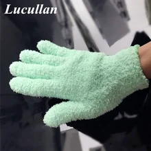 Lucullan трикотажные внутренние скраб перчатки супер мягкая микрофибра автохимия мытье рукавица для ухода за автомобилем кожа, панель, винил и ткань