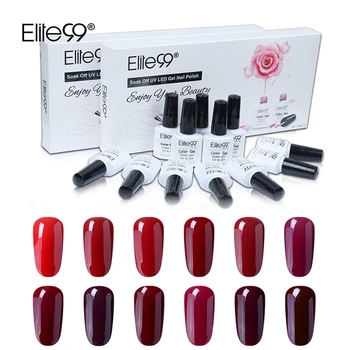 

Elite99 10ml Soak Off UV LED Gel Polish With Gift Box 12 Pieces/lot Long Lasting Nail Gel Varnish Polishes For Nail Art Design