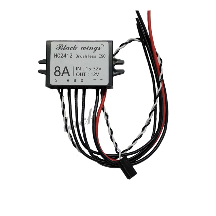 

HC2412 24V Turn 12V 8A RC Plant Protection Drone Voltage Reduce ESC for Water-pump Flow Adjust Brushless ESC Governor DIY Parts