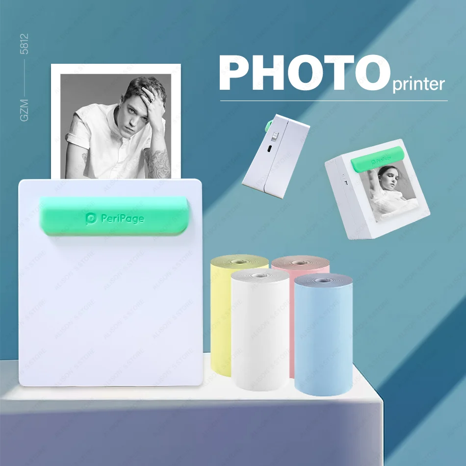 

PeriPage Portable Thermal Bluetooth Printer Mini Photo Pictures Printer For Mobile Android iOS Printer 58mm