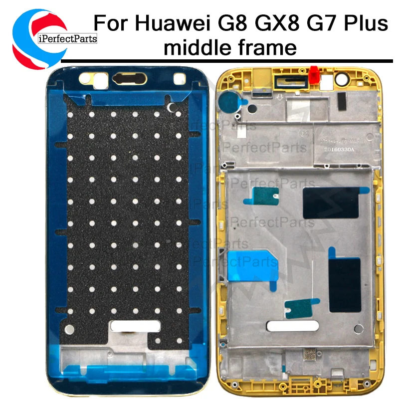 

AAA+ Front Frame Middle Bezel Battery Door Replacement G8 Front Frame For Huawei G8 GX8 G7 Plus Front Bezel Middle Frame Housing