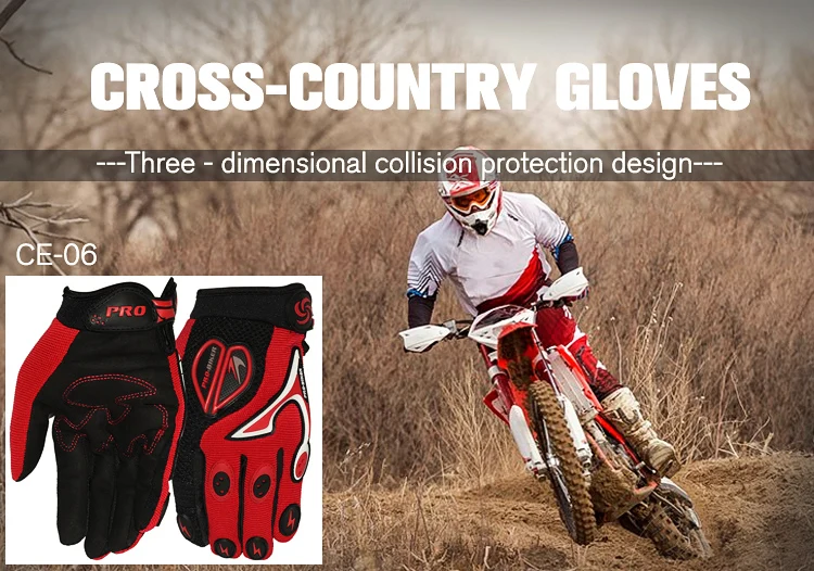 PRO-BIKER Full Finger Motocross Gloves Guantes Motocicleta Luvas De Moto Summer Winter Off Road ATV Motorcycle Glove CE-06