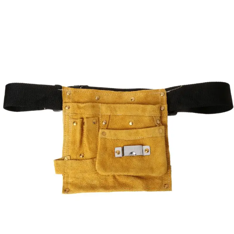One Pouch Электрик поясные Инструменты сумка поясная сумка отвертка ремонтные инструменты разделенная кожа держатели органайзер Желтый цвет - Цвет: One Pouch